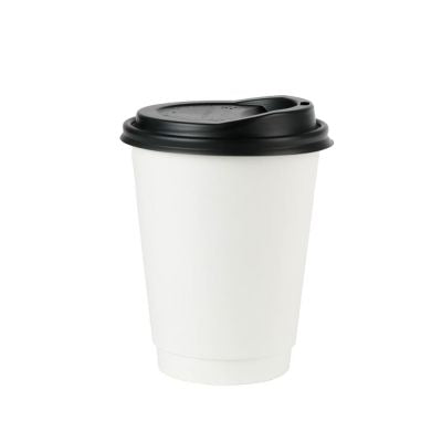 Tasse à double paroi en carton 300 ml Ø 80 Blanc - 500 pièces