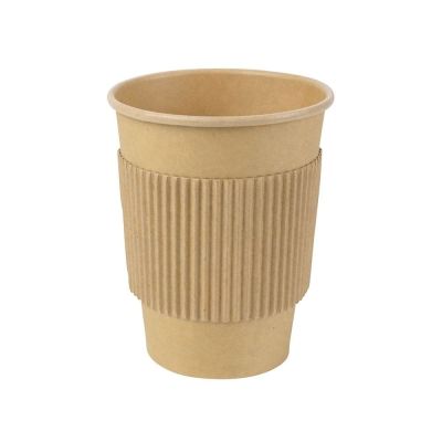Manchons de gobelets en carton pour gobelets en papier de 200 ml, marron - 1000 pièces