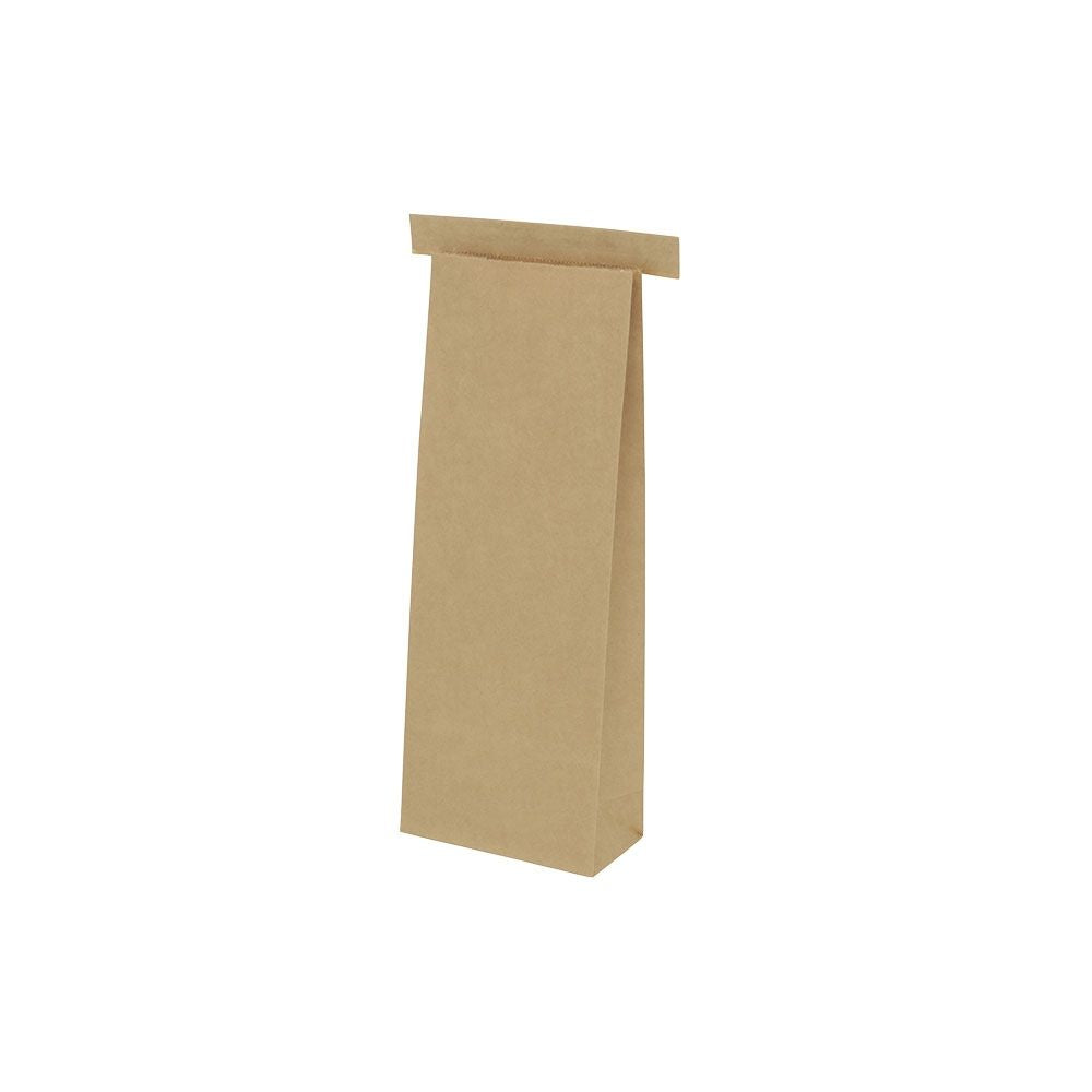 Sachet kraft refermable à fond plat 9 x 4.5 x 23.5 cm - 500 pièces