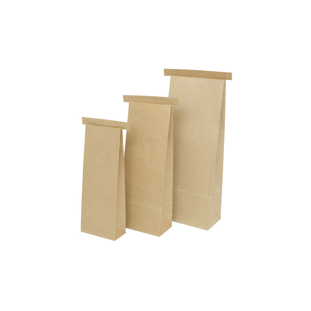 Sachets kraft avec fermeture métallique 10 x 5.9 x 27.4 cm - 500 pièces