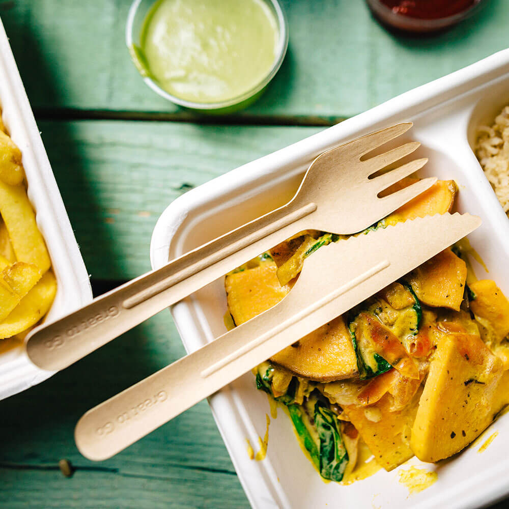 Fourchette en papier 16,5 cm brun - 1000 pièces
