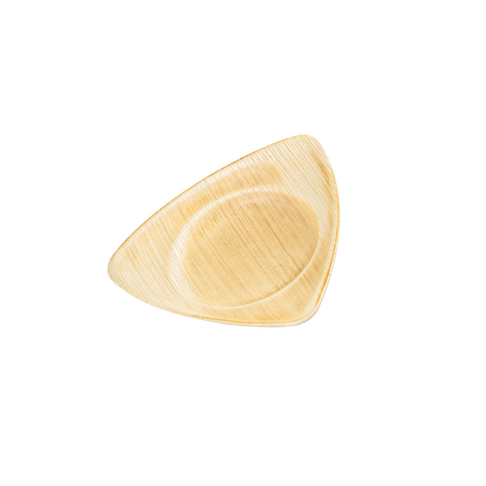 Triangular palm leaf plate flat 15x2x15 cm (200 pieces) [GB