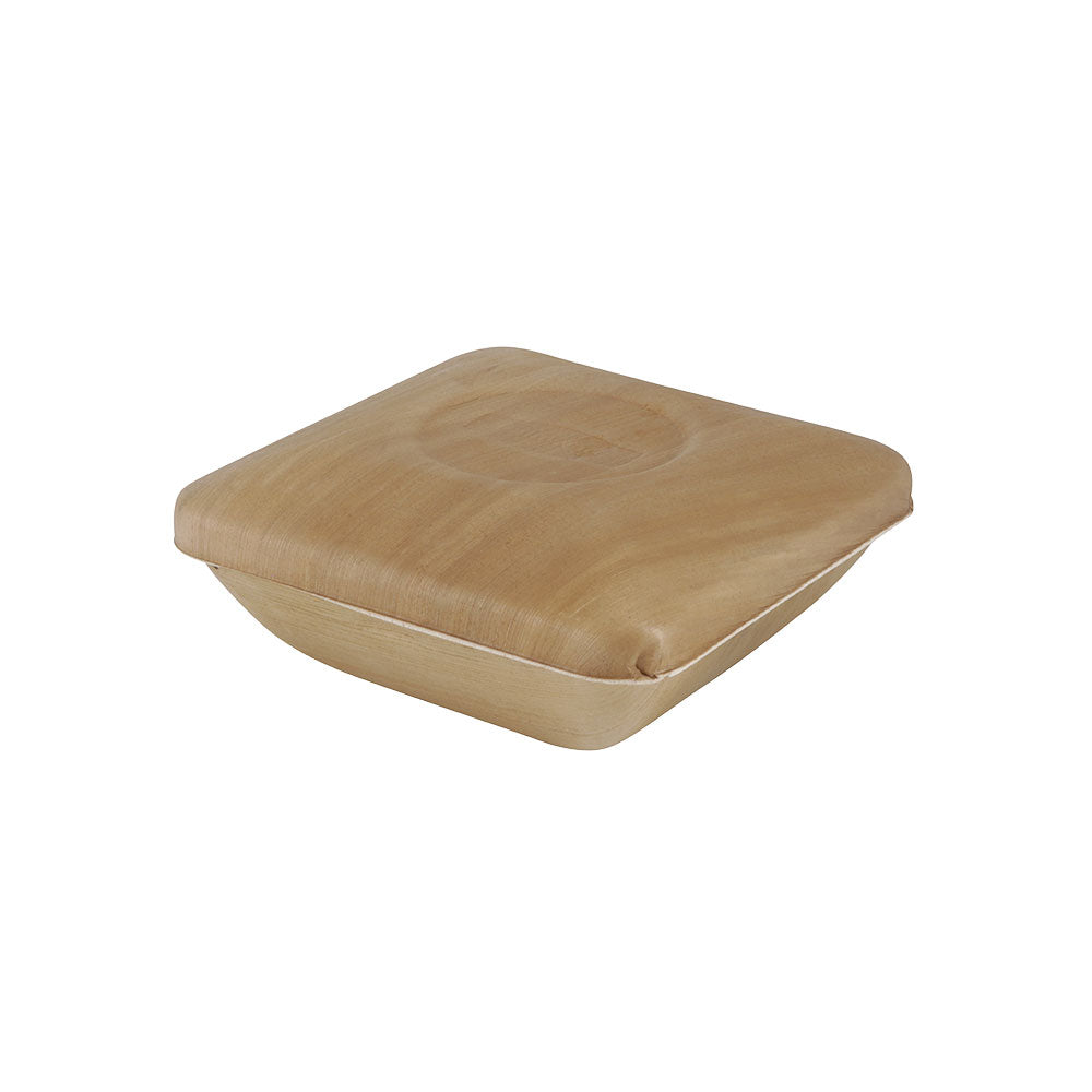 Bols Palmware® 18x5x18 cm 800 ml, avec couvercles carrés - 60 pièces