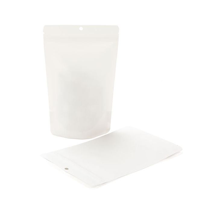 Eco Stand Up Pouches Kraft White 312 grams 149x89x232mm