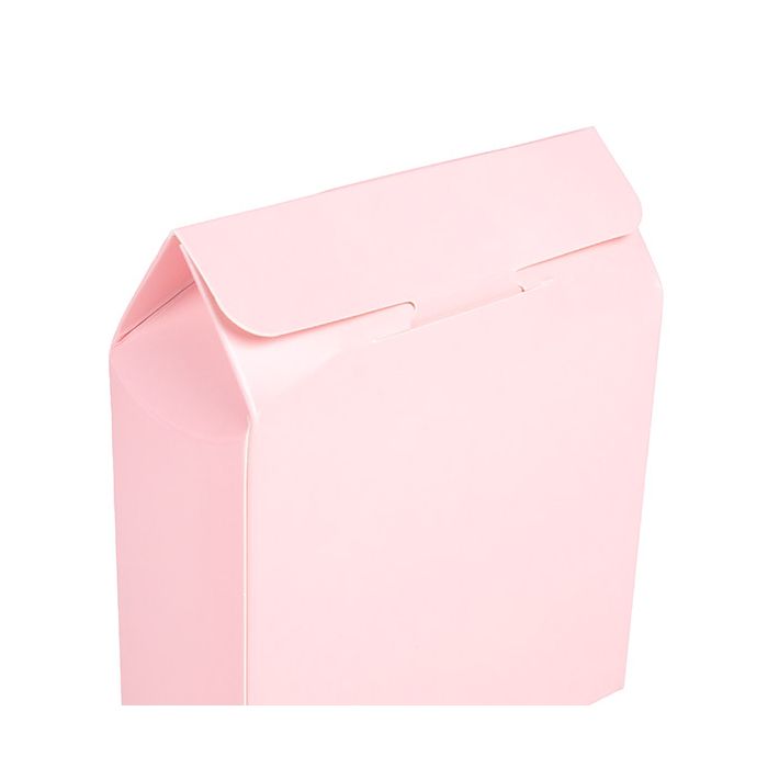Boite Kraft Rose Avec fenêtre ronde 105x44x133 mm - 25 pièces