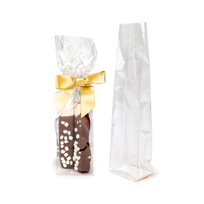 Sac à fond plat écologique compostable avec insert en papier 6.7x4.8x26 cm - 100 pièces