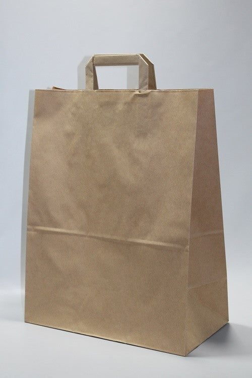 Eco Paper Shopping Bags Brown 320+170x270mm