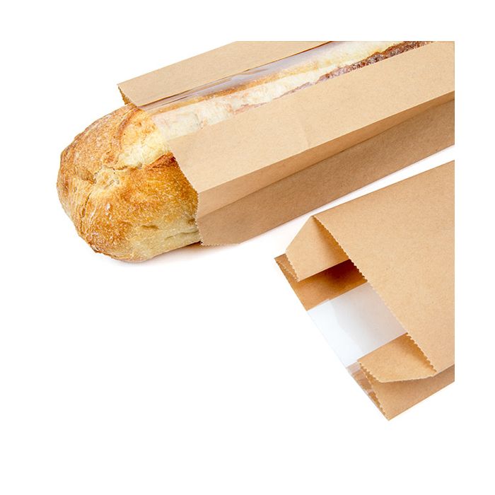 Kraft Bags 8,9x5,1x35,6 cm With Side Gussed - 100 pieces