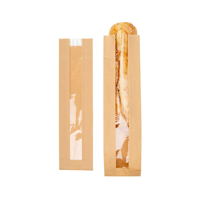 Kraft Bags 8,9x5,1x35,6 cm With Side Gussed - 100 pieces