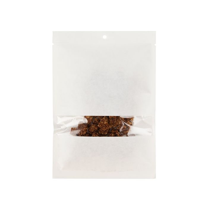 Sachet en kraft blanc écologique 15,2x22,9 cm Scellable avec fenêtre - 100 pièces