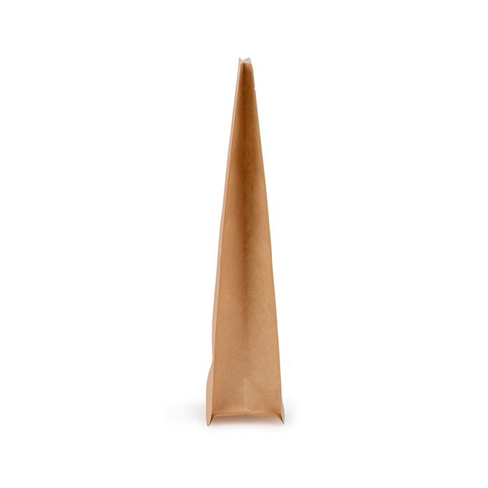 Sachet kraft à fond plat et transparence frontale 12.7x7.6x30.5 cm - 100 pièces