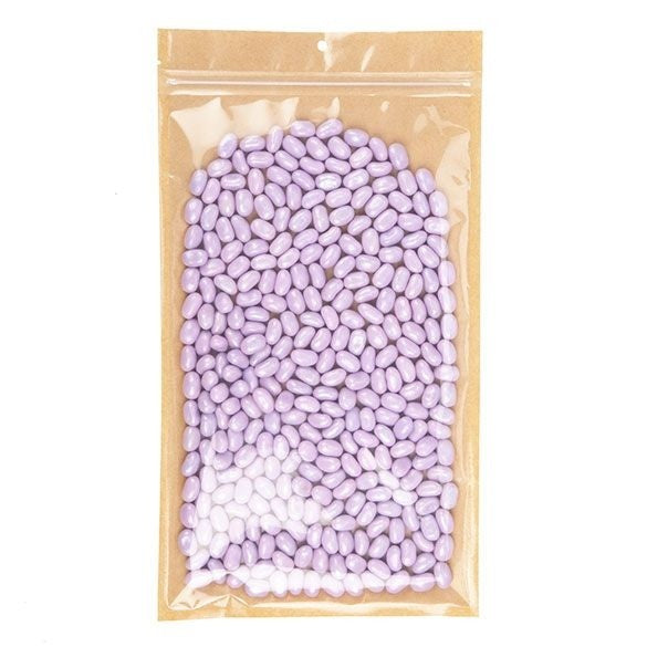 Sachet zip avec trou de suspension papier kraft avec face arrière transparente 178x305 mm - 100 pièces