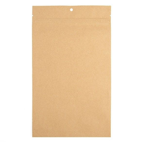 Sachet zip en Kraft & Plastique, 152x235mm - 100 pcs