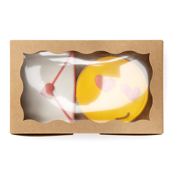 Boîtes en Papier Kraft à Fenêtre Festonnée 17,8x3,8x11cm - 25 pcs