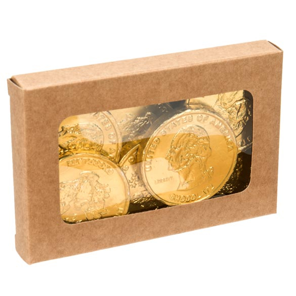 Boite en papier kraft à fenêtre avec feuille PET insérée 70 x 14 x 103 mm - 25 Pièces