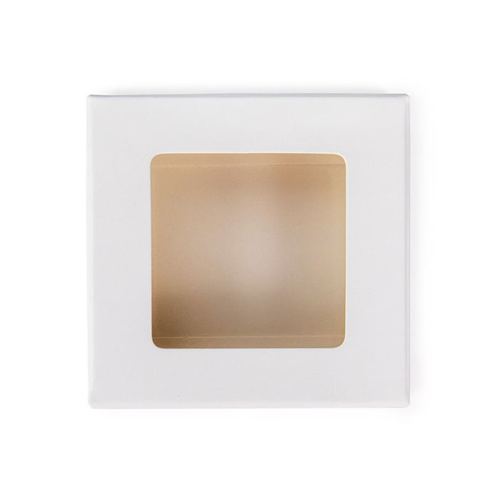 Boîte en kraft blanc avec fenêtre 7x2.1x6.8 cm - 25 pièces