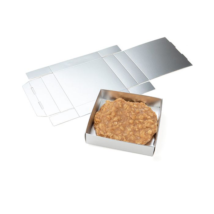 Petite Boite avec fond en carton argent kraft 105x25x108mm - 25 pièces