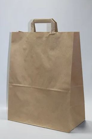 Eco Paper Shopping Bags Brown 320+170x450mm