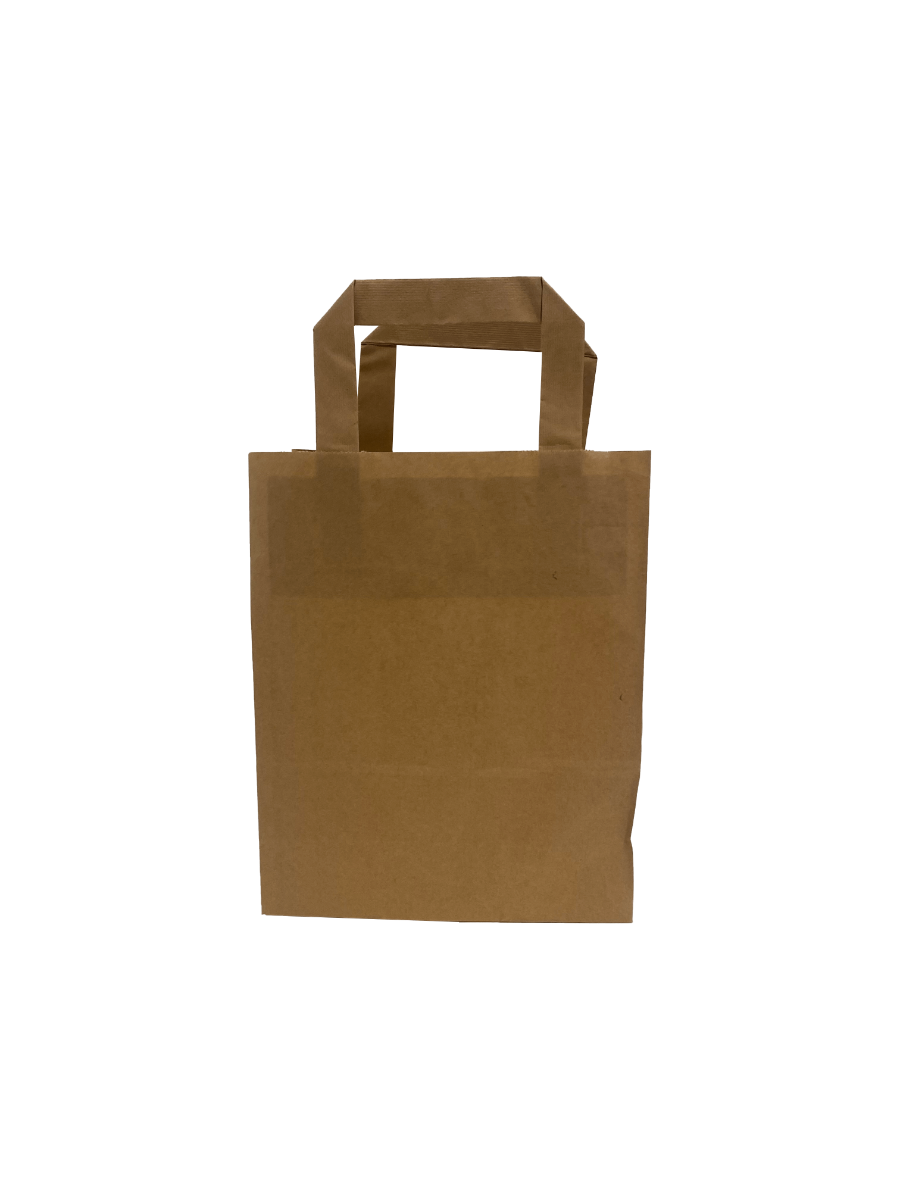 Eco Paper Shopping Bags Brown 180+80x220mm