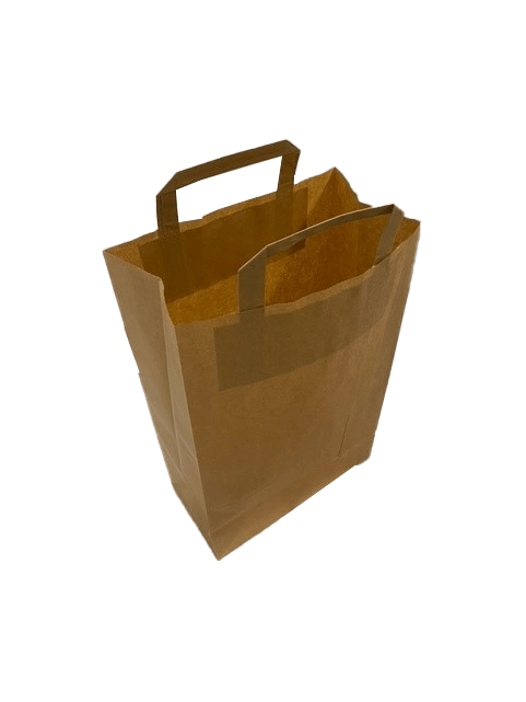 Sacs shopping en papier Eco marron, 260+170x250mm - 50 pcs