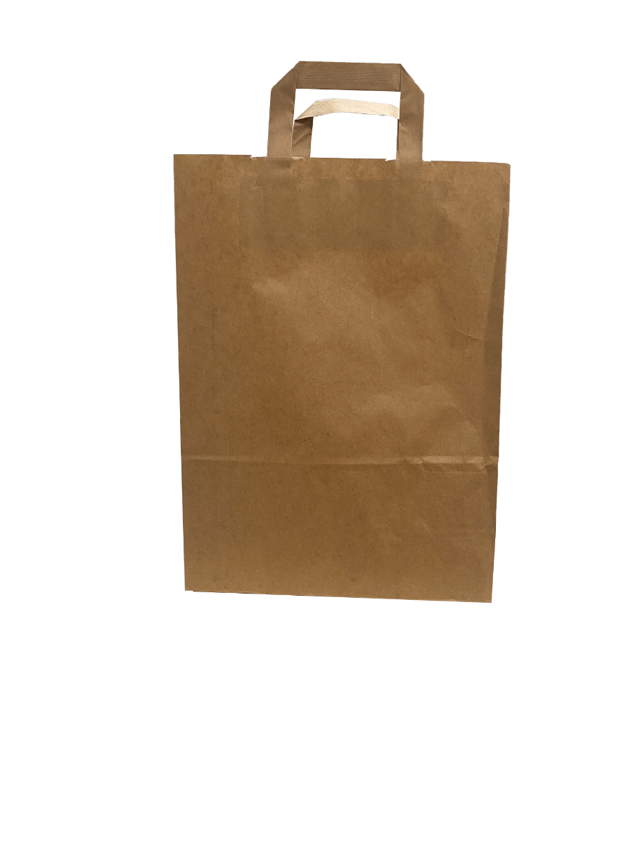 Sacs shopping en papier Eco marron, 260+120x350mm - 50 pcs