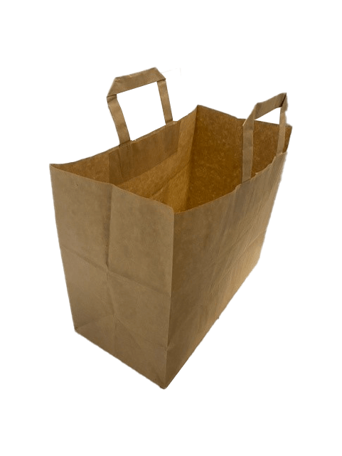 Sacs shopping en papier Eco marron, 260+120x350mm - 50 pcs