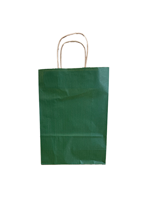 Sacs en papier Vert foncé, 220+100x310mm - 50 pcs