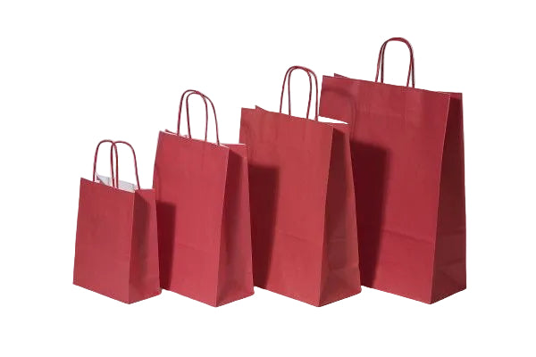 Paper Carry Bags Red 220+100x310mm