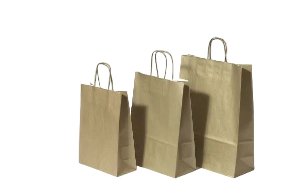 Paper Carry Bags Gold 260+120x350mm
