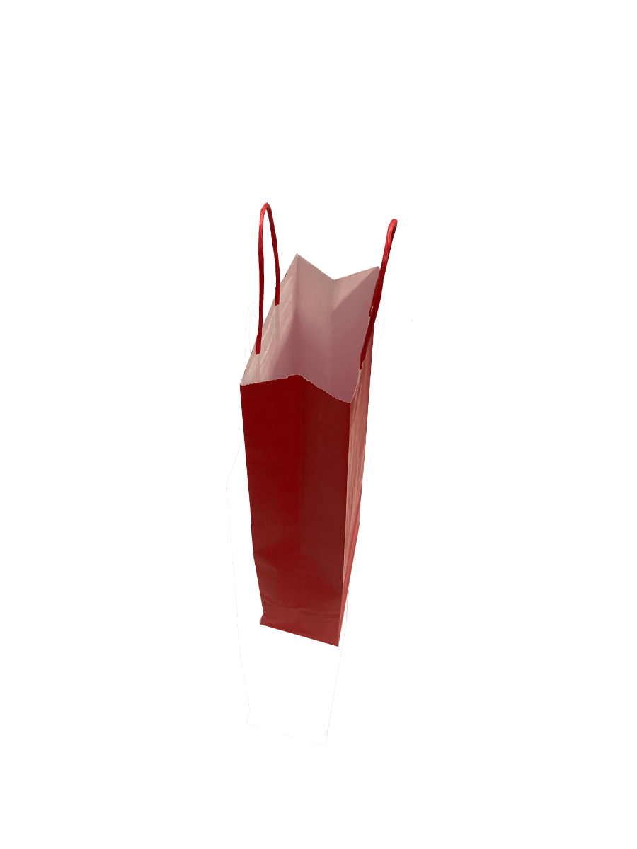 Sacs à vin en papier Rouge, 140x80x390mm - 50 pcs