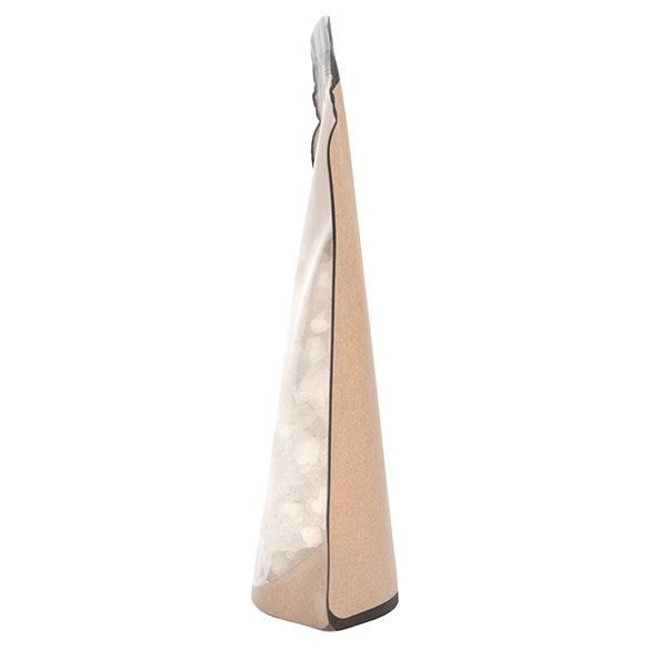 Kraft Jarre a cookie Doypack avec fond transparent 152x79x254 mm - 100 pièces