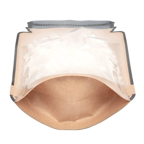 Kraft Jarre a cookie Doypack avec fond transparent 152x79x254 mm - 100 pièces