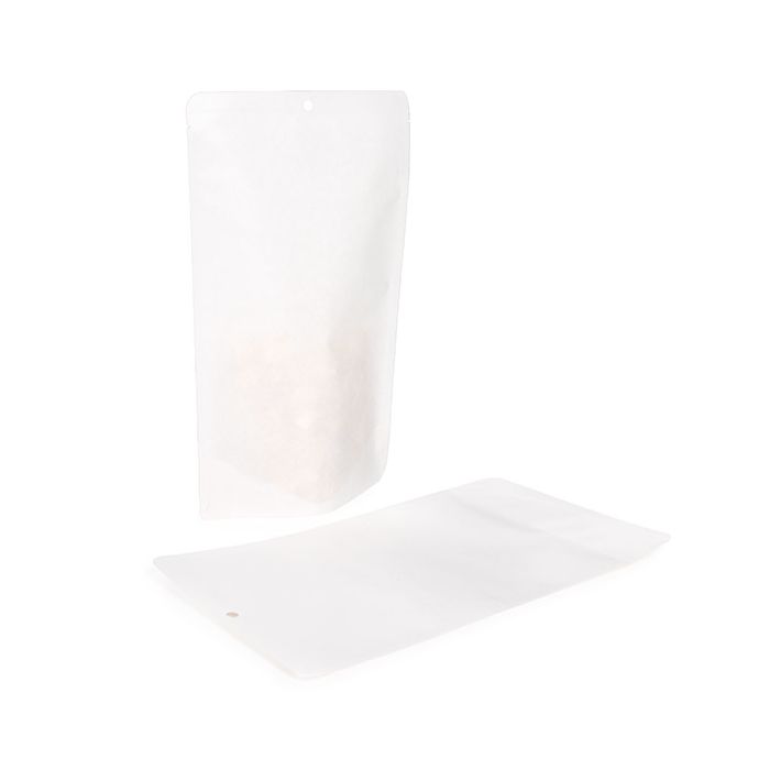 Sachet Doypack Ecologique Kraft Blanc 171x89x286 mm - 100 pièces