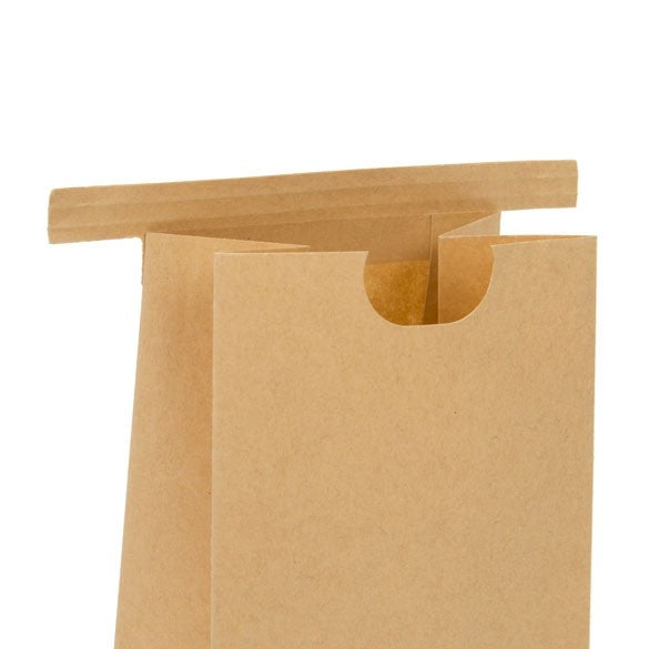 Sacs à fond plat Kraft avec attache métallique, 108x64x267mm