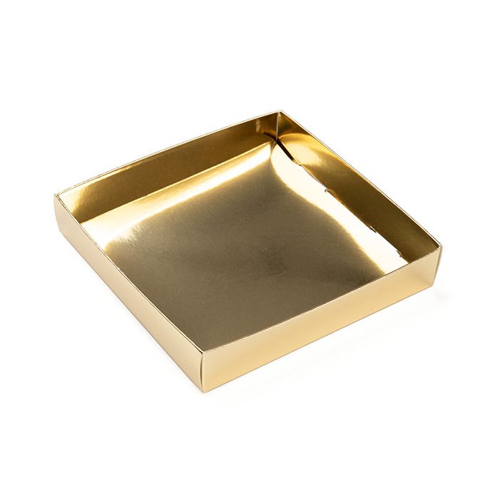 Paper Box Bottom Shimmer Gold 130x25x133mm