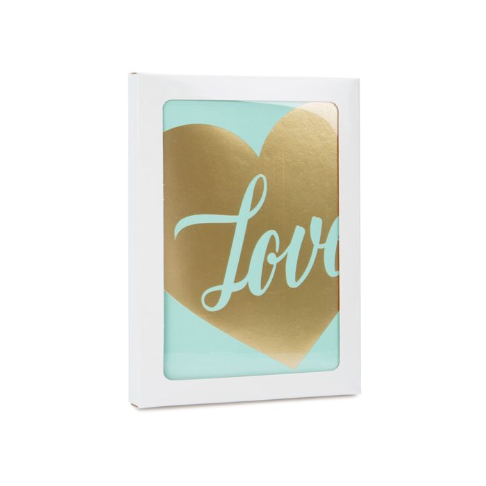 Boîte à fenêtre en papier blanc brillant avec feuille PET insérée 125 x 15 x 168 mm A6 - 25 pièces