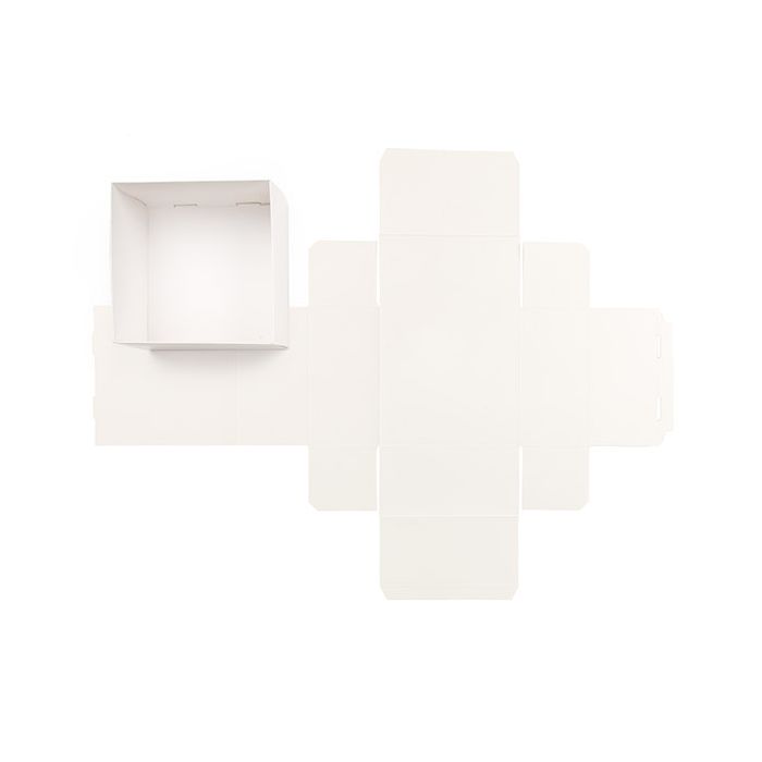 Fond de boîte blanc 15,2x7,6x15,2 cm - 25 pièces