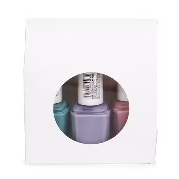 Kraft Gift Boxes White with Circle Window 89x38x102 mm