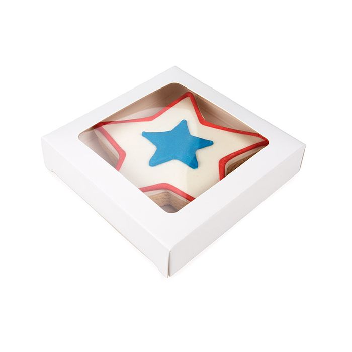 Boîte blanche à fenêtre 10.5x2.2x10.5 cm - 25 pièces