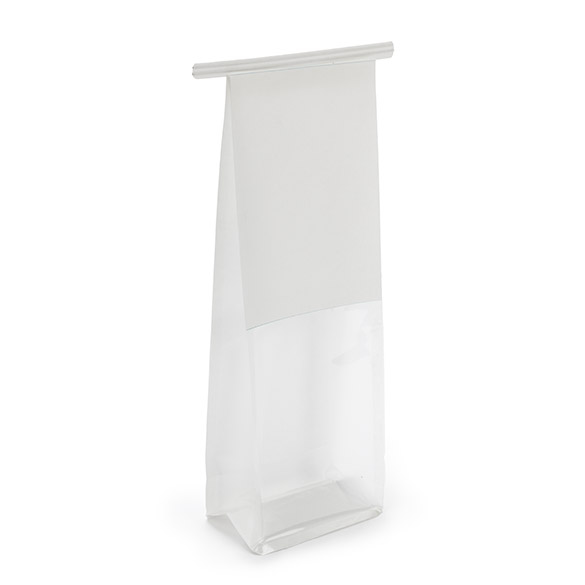 Sacs à Fond Plat Blanc avec Fermeture Tin-Tie 8,9x6,4x25,4cm - 100 pcs