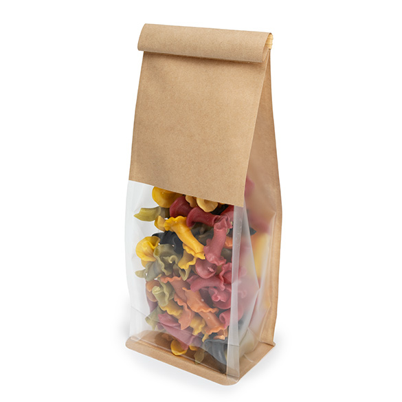 Sacs à Fond Plat Kraft avec Fermeture Tin-Tie 8,9x6,4x25,4cm - 100 pcs