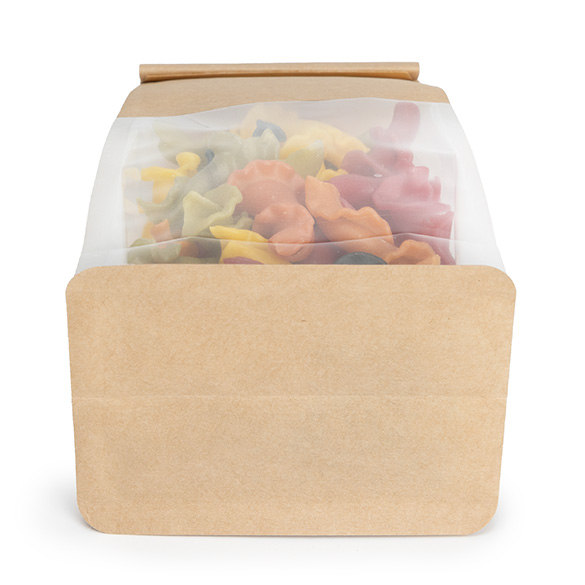 Sacs à Fond Plat Kraft avec Fermeture Tin-Tie 8,9x6,4x25,4cm - 100 pcs