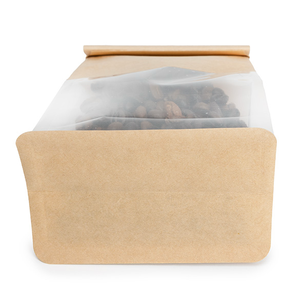 Sacs à Fond Plat Kraft avec Fermeture Tin-Tie 10,2x6,4x20,3cm - 100 pcs