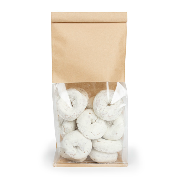 Sacs à Fond Plat Kraft avec Fermeture Tin-Tie 12,7x7,6x30,5cm - 100 pcs