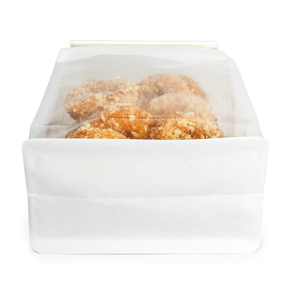 Sacs à Fond Plat Blanc avec Fermeture Tin-Tie 12,7x7,6x30,5cm - 100 pcs