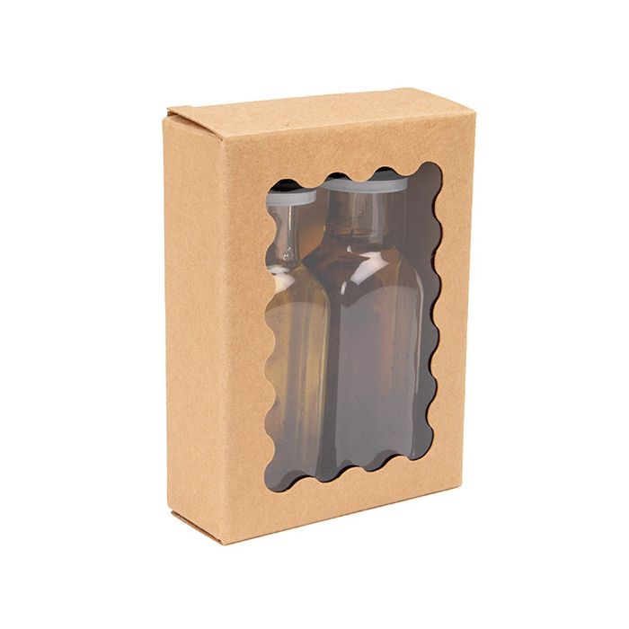 Kraft Boxes With Scalloped window 67x25x91 mm