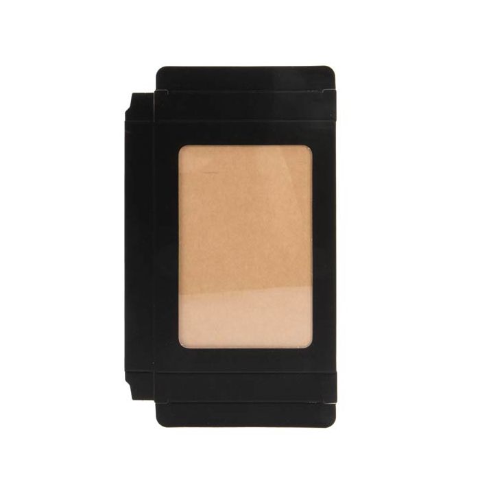 Boîte à fenêtre en papier noir mat avec feuille PET insérée 125 x 15 x 168 mm A6 - 25 Pieces