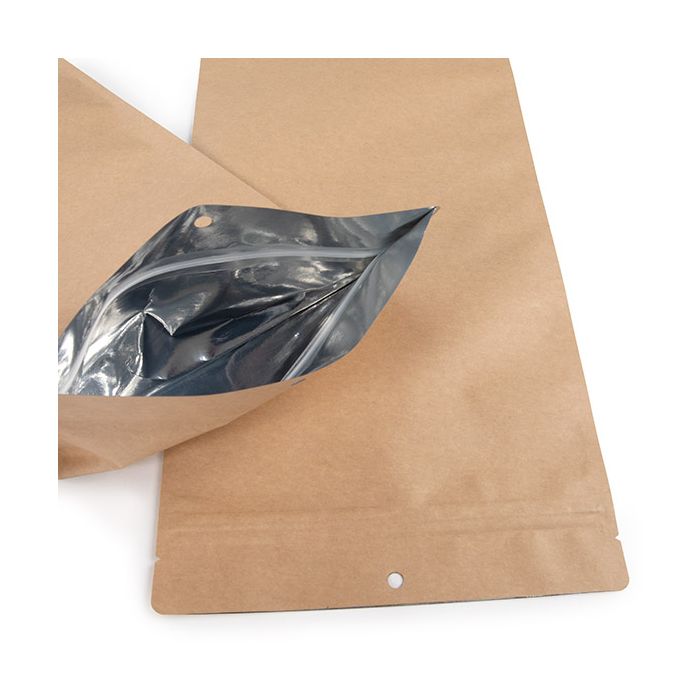 Sachets Doypack en Kraft à maintien vertical 17,8x6x43,2 cm - 100 pcs