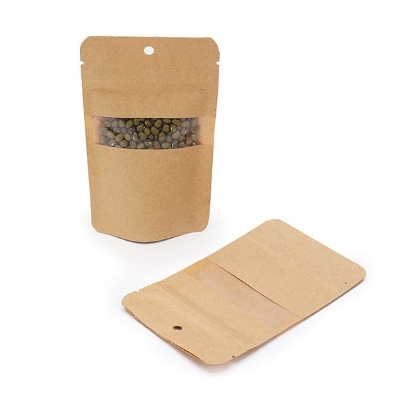 Stand Up Pouches Kraft 80x50x130 mm | 28 grams with hang hole