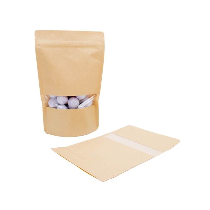 Doypack kraft 150x90x230mm (312gr) -100 pieces